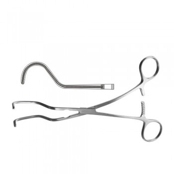 Dale Atrauma Peripheral Vascular Clamp Stainless Steel, 17.5 cm - 7"